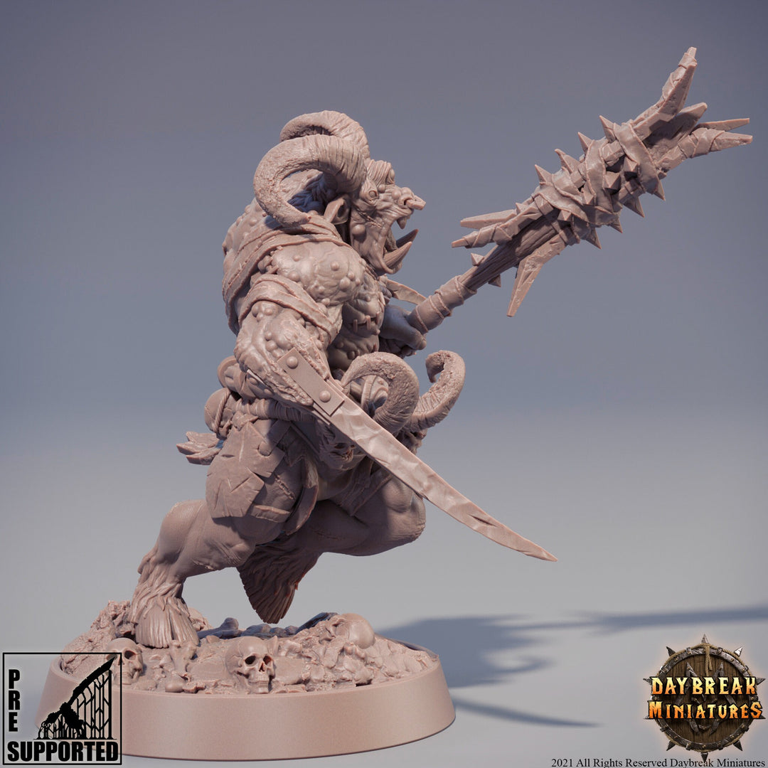 Beastman - Minotaur -Yakfolk  | 28mm, 32mm, 75mm Scale Resin Miniature | Dungeons and Dragons Miniatures | Pathfinder |