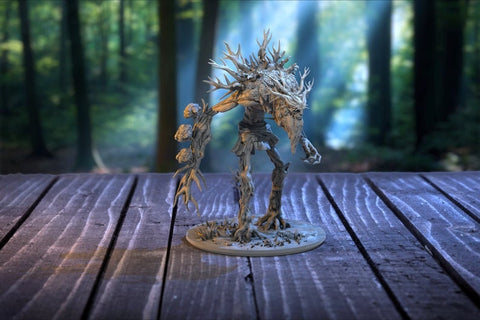 Ancient Treant Miniature | 110mm tall | 28mm/32mm scale | 3d printed | Dungeons and Dragons | Pathfinder | Clay Cyanide |