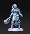 Pinup Sexy Female Fighter with Mace | 28mm Scale | 32mm Scale Miniature | 75mm Scale | - Minis - D&D -Pathfinder - Unpainted mini