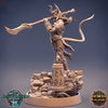 Tiefling Fighter Pole Arm Master | 28mm, 32mm, 75mm Scale Resin Miniature | Dungeons and Dragons | Pathfinder |