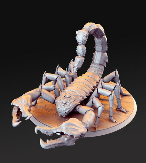 Giant Scorpion 100mm long. Available: 28mm, 32mm,75mm Scale | Heroic Scale |  - Minis - D&D 5e Desert of Desolation adventure