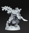 Human Barbarian with Great Axe Miniatures | 28mm Scale | 32mm Scale Miniature | 75mm Scale | Unpainted resin Figurine mini - D&D 5E