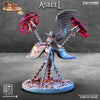 Asbeel Fallen Angel of ruin | 28mm, 32 mm, 75mm Scale |Resin Miniature | Dungeons and Dragons | Pathfinder | D&D 5e | Clay Cyanide