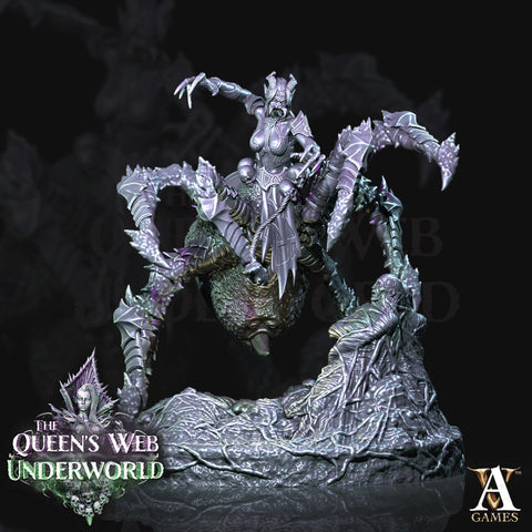 Female Drider Dark Elf Lolth Monstrosity | 28mm and 32mm scale. 65mm tall | DnD Miniature | Drow Rider | Miniature for Dungeons and Dragons|