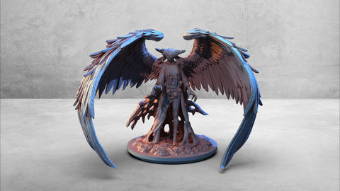 Abezathibou Fallen Angel | 28mm, 32 mm Scale | Resin Miniature | Dungeons and Dragons | Pathfinder | D&D 5e | Clay Cyanide