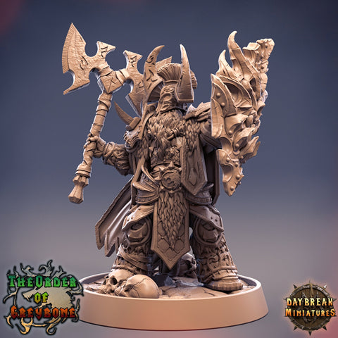 Oathbreaker Paladin Chaos Knight Unpainted Miniature | 28mm, 32mm, 75mm Scales | Dungeons and Dragons | Pathfinder | Daybreak Miniatures