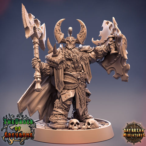 Oathbreaker Paladin Chaos Knight Unpainted Miniature | 28mm, 32mm, 75mm Scales | Dungeons and Dragons | Pathfinder | Daybreak Miniatures