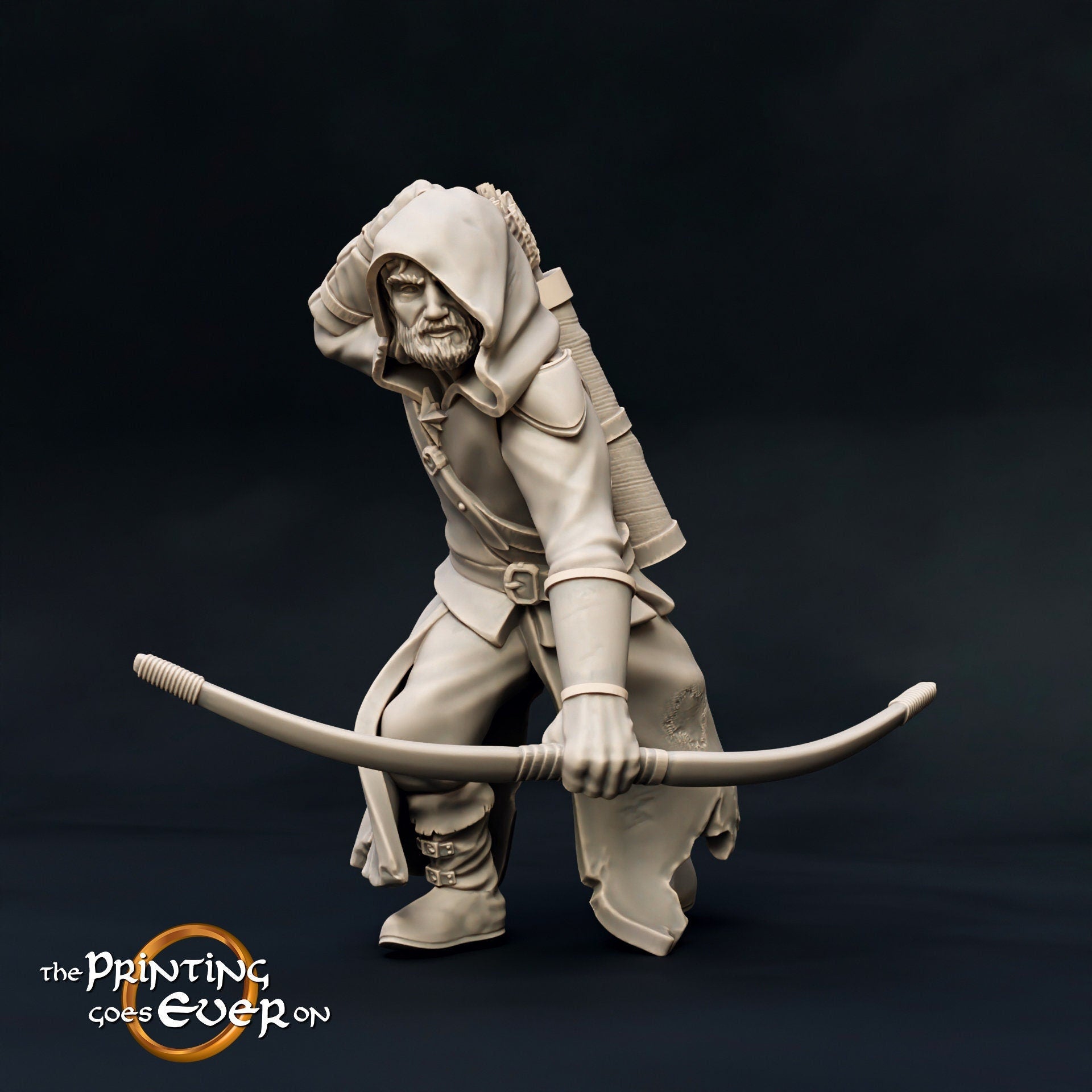 Human Ranger Fighter with Bow and Arrows | Miniature | 28mm Scale | 32 ...
