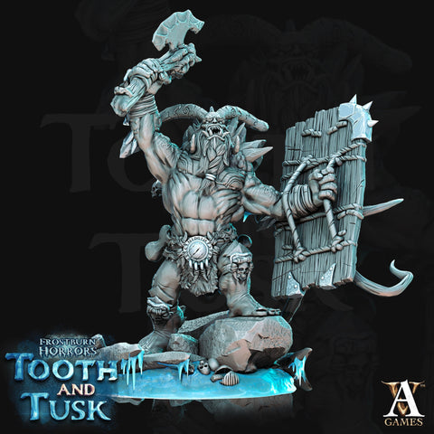 Ice Troll Giant  Available in 28mm and 32mm Scale. 70mm tall | DnD 5e Miniature |  Resin Figure for Dungeons and Dragons| Archvillain Games