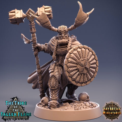 Druid Cleric Player Character | NPC Shaman | 28mm, 32mm, 75mm Scale Resin Miniature D&D 5e| Dungeons and Dragons | Daybreak  Miniatures