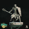 Human Cleric Paladin Mace and Shield Unpainted Miniature | 28mm, 32mm, 75mm Scales | Dungeons and Dragons | Pathfinder | DnD