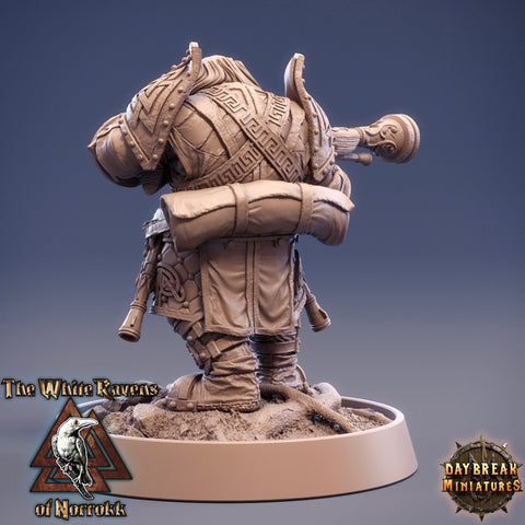 Dwarf Fighter Gunslinger Artificer | Dungeons and Dragons | 28mm,32mm,75mm Scales | Pathfinder Mini for Painting | Daybreak Miniatures