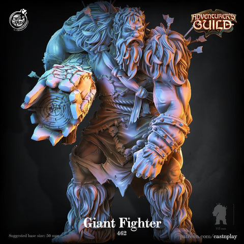 Hill Giant Chief  | 28mm & 32mm Scale | 115mm Tall | Dungeons and Dragons Miniatures  | Pathfinder Minotaur | DnD Mini | Tabletop RPG |