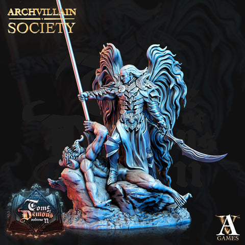 Battleforce Angel Paladin of Vengeance Celestial | 28mm, 32mm, 75mm Scales | Dungeons and Dragons 5e figure | Pathfinder | Archvillain Games