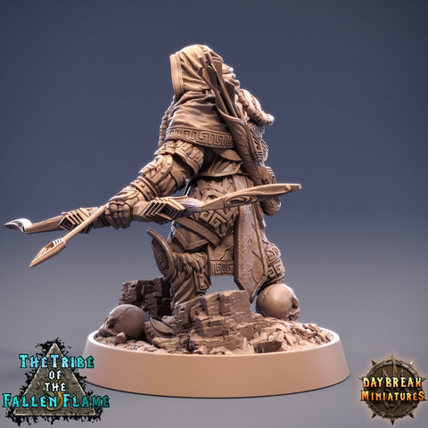 Rogue Assassin  Ranger Sharpshooter Longbow Expert | 28mm, 32mm, 75mm Scale Resin Miniature | Dungeons and Dragons | Daybreak  Miniatures