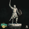 Human Cleric Paladin Sword and Shield Unpainted Miniature | 28mm, 32mm, 75mm Scales | Dungeons and Dragons | Pathfinder | DnD