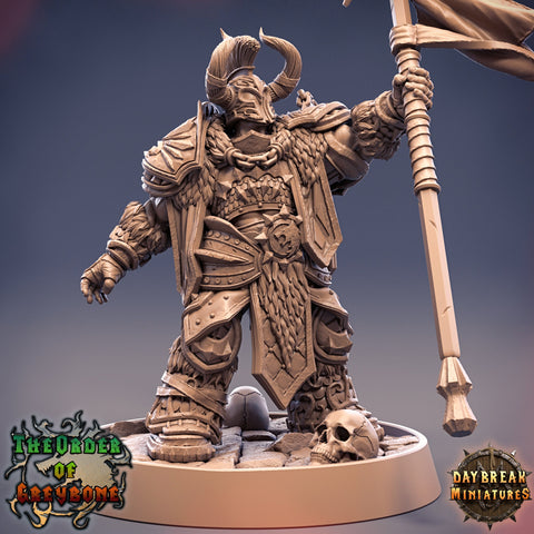 Oathbreaker Paladin Chaos Knight Unpainted Miniature | 28mm, 32mm, 75mm Scales | Dungeons and Dragons | Pathfinder | Daybreak Miniatures
