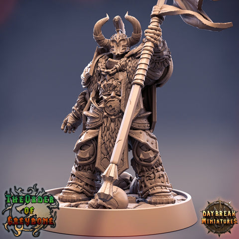 Oathbreaker Paladin Chaos Knight Unpainted Miniature | 28mm, 32mm, 75mm Scales | Dungeons and Dragons | Pathfinder | Daybreak Miniatures