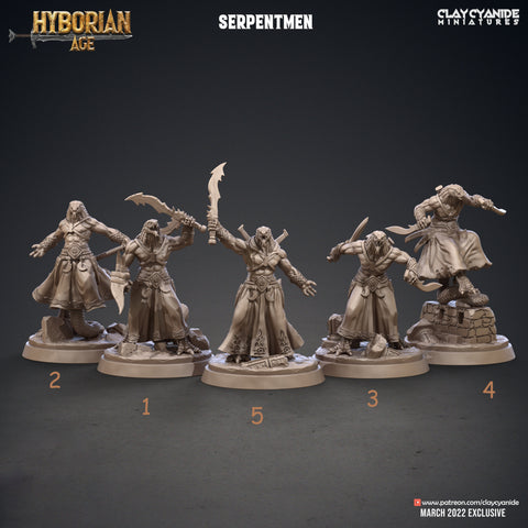 Yuan-Ti Abomination Pureblood, Serpentfolk, Serpent-men | 28mm, 32mm,75mm Scales | Resin Miniature | Dungeons and Dragons  | Pathfinder |