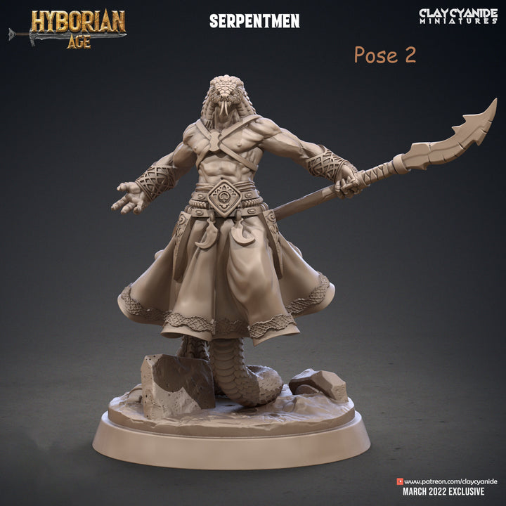 Yuan-Ti Abomination Pureblood, Serpentfolk, Serpent-men | 28mm, 32mm,75mm Scales | Resin Miniature | Dungeons and Dragons  | Pathfinder |