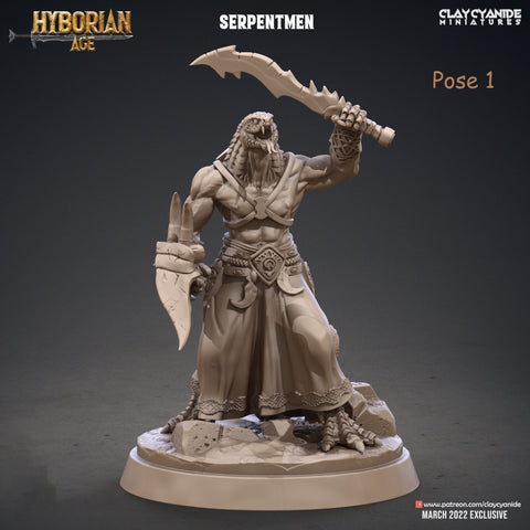 Yuan-Ti Abomination Pureblood, Serpentfolk, Serpent-men | 28mm, 32mm,75mm Scales | Resin Miniature | Dungeons and Dragons  | Pathfinder |