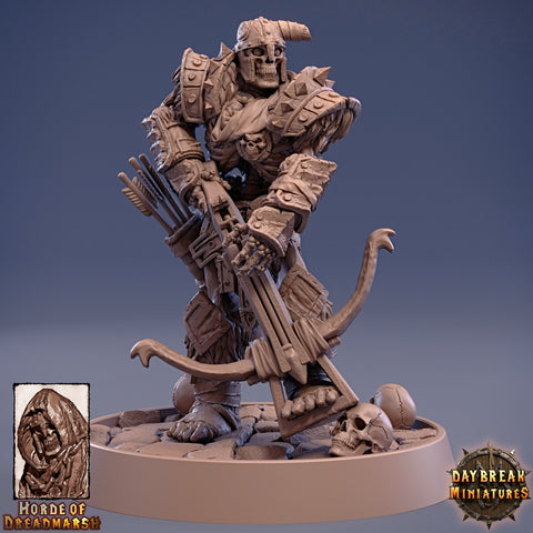 Skeleton Lord with Crossbow | Undead | Dungeons and Dragons | 28mm, 32mm 75mm | Pathfinder Figure for Painting| Daybreak Mniatures