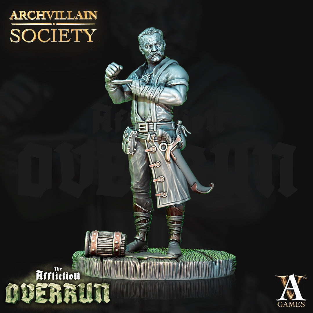 Male Human Monk, Brawler Fighter PC or NPC | 28mm, 32mm, 75mm Scales | Dungeons and Dragons 5e | Pathfinder |