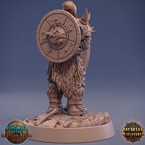 Barbarian Fighter Goliath Human Two-Handed Weapon | 28mm, 32mm, 75mm Scale Resin Miniature | Dungeons and Dragons | Daybreak  Miniatures
