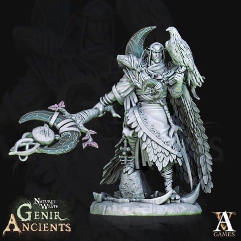 Elf Druid Circle of the Land Resin Miniature | 28mm, 32mm, 75mm Scales | Dungeons and Dragons | Pathfinder | Archvillain Games