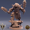 Orc Fighter Warrior Barbarian 2-Weapon Style Mace with Spikes | Scales: 28mm | 32mm | 75mm |Megaboss | Dungeons and Dragons | Pathfinder |
