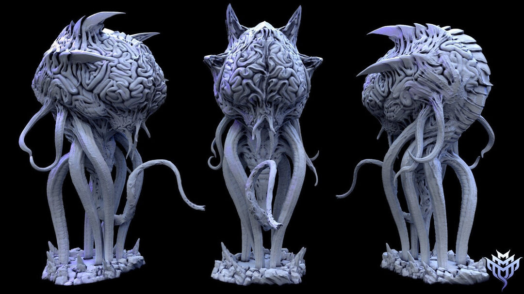 Elder Brain Mind Flayer, Illithid Unpainted |130 mm (5.1") tall 28mm/32mm Scales | Dungeons and Dragons | Pathfinder | DnD 5e | Mindflayer