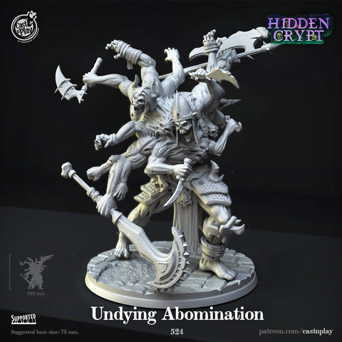 Undead Abomination Monstrosity- | 28mm, 32mm , 50mm Scale | Undead Boss | Dungeons and Dragons | Pathfinder | Cast n Play