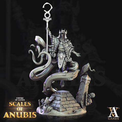 Egyptian Anubian Priest | 28mm, 32mm, 75mm Scales | Dungeons and Dragons | Pathfinder | Table Top miniatures | Archvillain Games