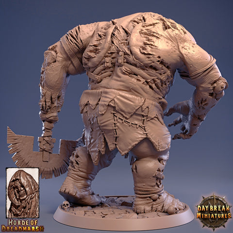 Undead Giant Zombie Ogre Troll. Flesh Golem  | 28mm,32mm,75mm Scale | Dungeons and Dragons | Pathfinder | Daybreak Miniatures |Tabletop RPG|