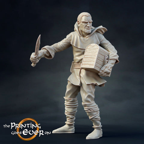 Human Rogue Thief Fighter Brigand | Miniature | 28mm Scale | 32mm Scale | Pathfinder Figure | DnD | Human Ranger Figurine unpainted |