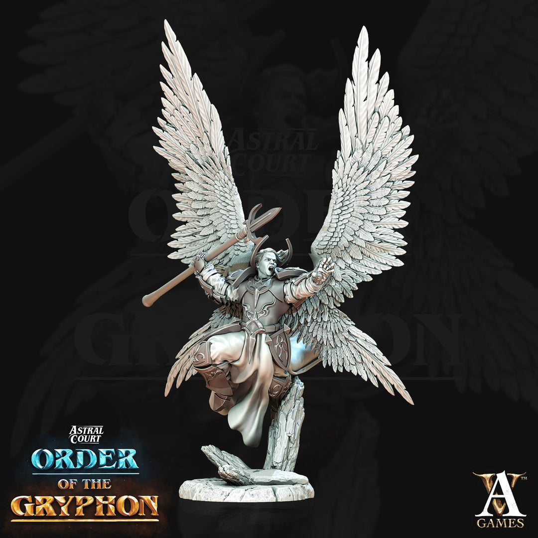 Male Celestial Angel, Solar, Deva | 28mm, 32mm, 75mm Scales | Dungeons and Dragons 5e figure | Pathfinder | Archvillain Games