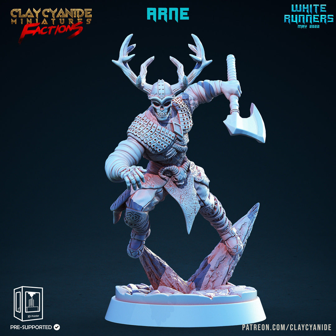 Skeleton Undead White Runner | 28mm, 32mm,75mm Scales | Resin Miniature | Dungeons and Dragons | Figure for painting | Pathfinder |