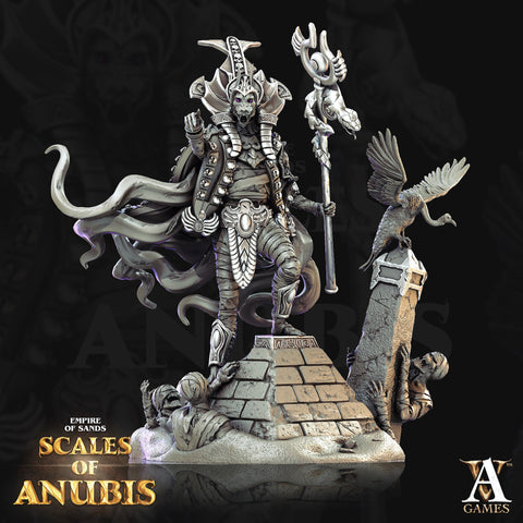 Egyptian Anubian Priest | 28mm, 32mm, 75mm Scales | Dungeons and Dragons | Pathfinder | Table Top miniatures | Archvillain Games