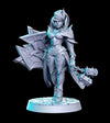 Female Pinup Paladin Fighter | 28mm,32mm,75mm Scale Dungeons and Dragons 5e Miniature Unpainted Figurine D&D Tabletop RPG Fantasy Gaming