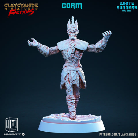 Skeleton Undead White Runner | 28mm, 32mm,75mm Scales | Resin Miniature | Dungeons and Dragons | Figure for painting | Pathfinder |
