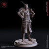 Fighter Soldier in Armor Miniature | Dungeons and Dragons | 28mm, 32mm,75mm Scales | Pathfinder |Unpainted Figure
