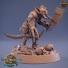 Tusked Goblin Sword Fighter | DnD Miniatures | Dungeons and Dragons | 28mm, 32mm, 75mm scale| Figure for Painting| Daybreak Miniatures