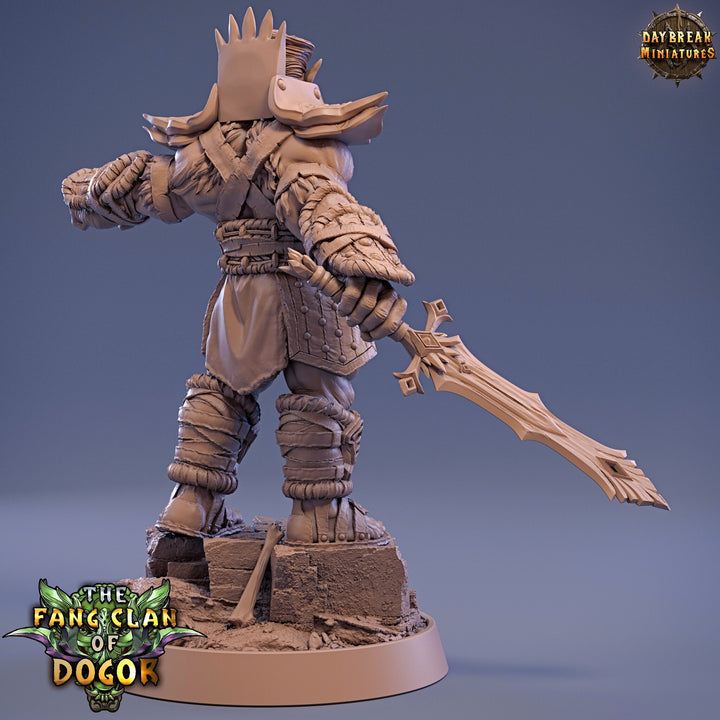 Bugbear Fighter Warrior Barbarian with Sword | Scales 28mm | 32mm | 75mm | Megaboss | Dungeons and Dragons |Pathfinder | Daybreak Miniatures