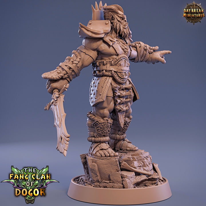 Bugbear Fighter Warrior Barbarian with Sword | Scales 28mm | 32mm | 75mm | Megaboss | Dungeons and Dragons |Pathfinder | Daybreak Miniatures