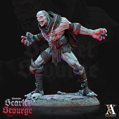 Undead Ghoul, Zombie  | 28mm, 32mm, 75mm Scale | Undead Dungeons and Dragons 5e Miniatures | Pathfinder | Archvillain games