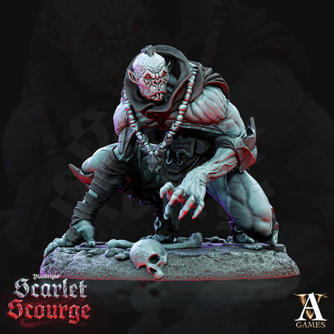 Undead Ghoul, Zombie  | 28mm, 32mm, 75mm Scale | Undead Dungeons and Dragons 5e Miniatures | Pathfinder | Archvillain games