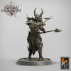 Fighter Two Weapon style Axes , Chaos Knight,Unpainted Miniature | 28mm, 32mm,75mm Scales | Dungeons and Dragons | Pathfinder |