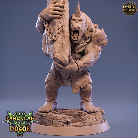 Oger, Troll Unpainted mini | 28mm & 32mm Scale 75mm,100mm Tall | Dungeons and Dragons| Pathfinder Oger| Daybreak Miniatures | Tabletop RPG |