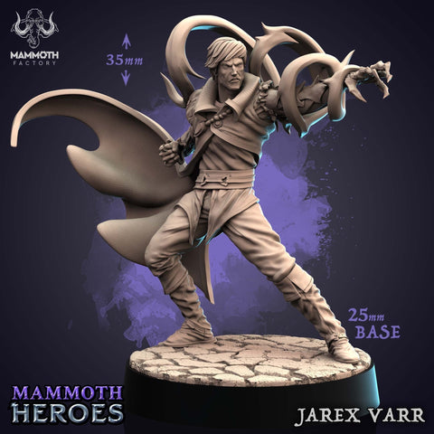 Human Male Monk Sorcerer | 28mm, 32mm, 75mm Scale Resin Miniature | Dungeons and Dragons | Mammoth Factory