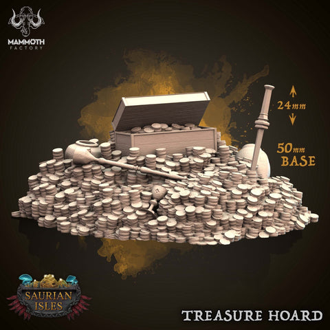 Treasure Hoard  Prop Scatter Terrain Resin Scenery, D&D,  Wargaming,Tabletop | 28mm, 32mm, 75mm Scales|Dungeons and Dragons| Mammoth Factory